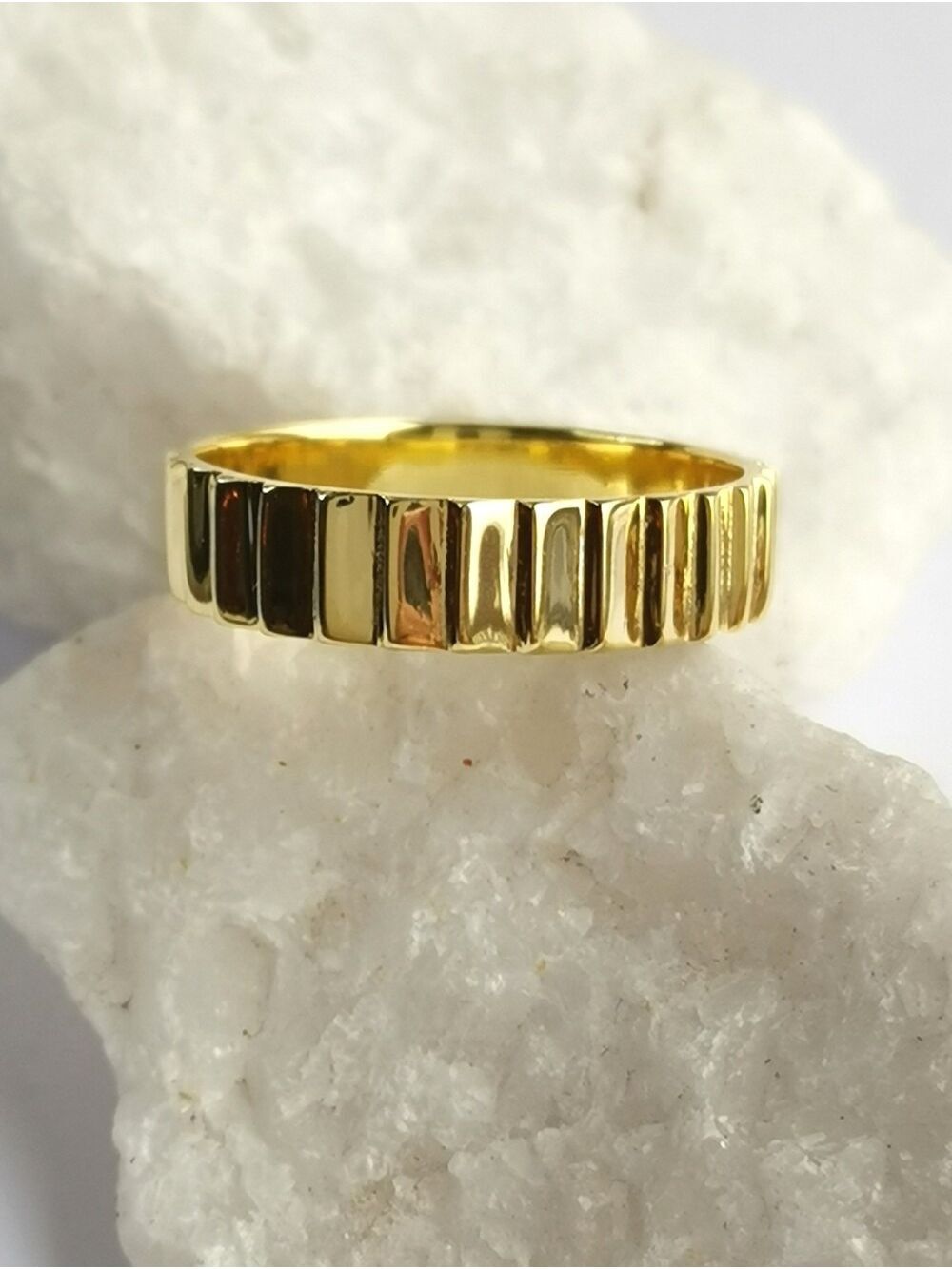 Eternity Band Ring 14K Gold over Sterling Silver Size 7 🆕